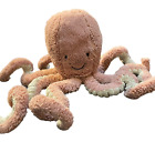 Jellycat London Odell Octopus Plush Stuffed Animal Salmon Tentacle Retired 5"