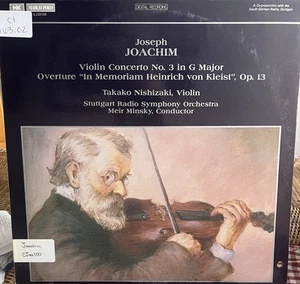 JOACHIM VIOLIN CONCERTO NO 3 NISHIZAKI MINKSY STUTTGART Vinyl LP NM Marco Polo - Imagen 1 de 4