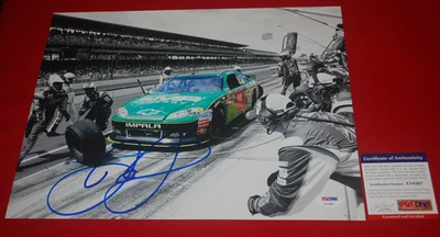 NASCAR RACING LEGEND DALE EARNHARDT JR.  Signed 11X14 Photo PSA/DNA COA X14367 - Image 1 of 3