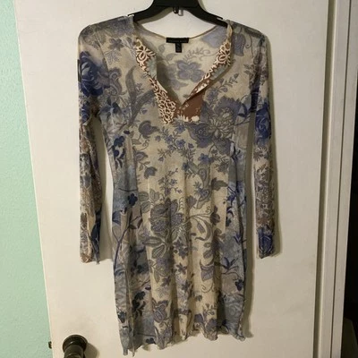 Blusa elástica Weston Wear para mujer manga larga estampado abstracto talla L Foto 1 de 4