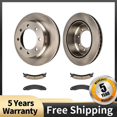 Rear Ceramic Brake Pads & Rotors Kit For 08-14 Ford E-150 E-250 2008-2019 E-350 - Image 1 of 4
