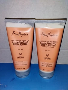 2 Shea Moisture Coconut & Hibiscus Illuminating Body Butter Dull Skin Neu (") - Bild 1 von 2