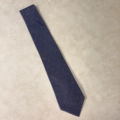 Corbata Armani Collezioni Italia Algodón/Nylon Azul Gris Formas Geométricas Brillo Foto 1 de 4