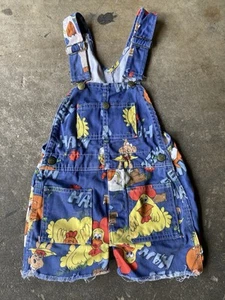 1970s VTG HEE-HAW Liberty Denim Overalls Kids size 2 Cutoff Shorts - Picture 1 of 5