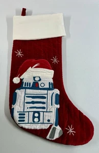 Pottery Barn Kids Quilt Christmas Stocking Star Wars R2D2 R2 D2 19” *MINT* - Picture 1 of 2