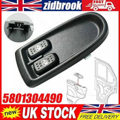 For Iveco Daily IV V Front Right Electric Window Double Switch Buttons5801304490 - Image 1 of 4