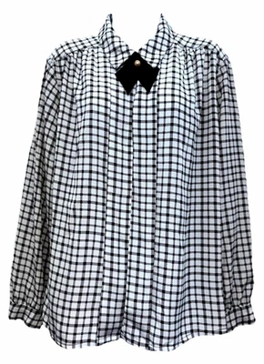 Top de Colección Impressions Of California Talla L Abotonable Manga Larga Negro/Blanco a Cuadros Foto 1 de 4