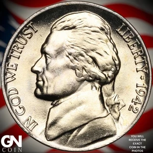 1942 P SILVER Jefferson Nickel B2249 - Picture 1 of 2