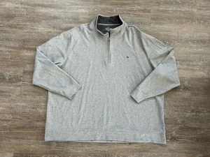 Vineyard Vines Knit Performance 1/4 Zip Pullover 5XB Big Gray Long Sleeve Men’s - Picture 1 of 6