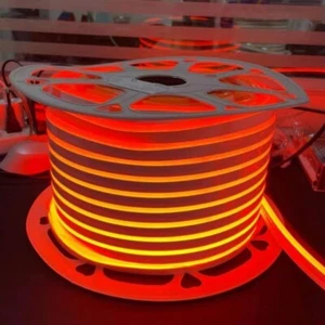 12V Orange Waterproof LED Neon Rope Strip Lights Silicone Tube for Room Sign Car - Picture 1 of 10