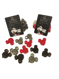 Disney Mickey Mouse Heads Red/Black/Gray Reusable 12 Pack Ice Cubes NWT - Picture 1 of 4