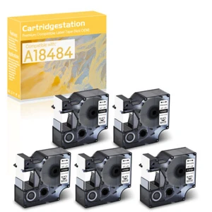 5PK Fits for Dymo Rhino 5200 A18484 IND Permanent Polyester Label Tape 3/4 in - Picture 1 of 11
