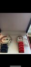 Patriotic His And hers Watch Set Red, White, And Blue Dial Round And Square