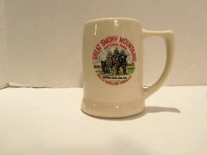 GRANDES MONTAÑAS HUMEANTES PARQUE NACIONAL MADRE OSO Y CACHORRO CERÁMICA CERVEZA PIEDRA-DE COLECCIÓN - Imagen 1 de 3
