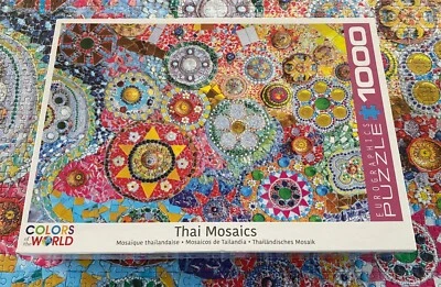 Eurographics Puzzle Thai Mosaics 1000 Pieces Complete Beautiful! - Image 1 of 3
