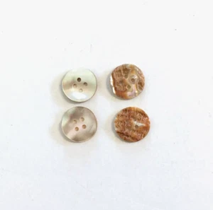 24 Buttons Orange Iridescent Natural Real Shell 4-Hole Sew Sewing 19 mm #SH24 - Picture 1 of 5
