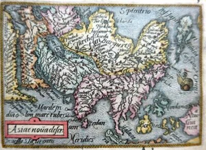ASIA ASIAE NOVA DESCRI c1590 BY ABRAHAM ORTELIUS GENUINE ORIGINAL ENGRAVED MAP - Picture 1 of 3