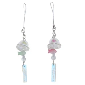 Handmade Glass Jellyfish Phone Charm Elegant Designs Keyring Decoration - Zdjęcie 1 z 10
