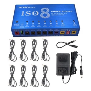 MOSKYAUDIO Guitar Pedal ISO 8 Way Power Supply US - Picture 1 of 9
