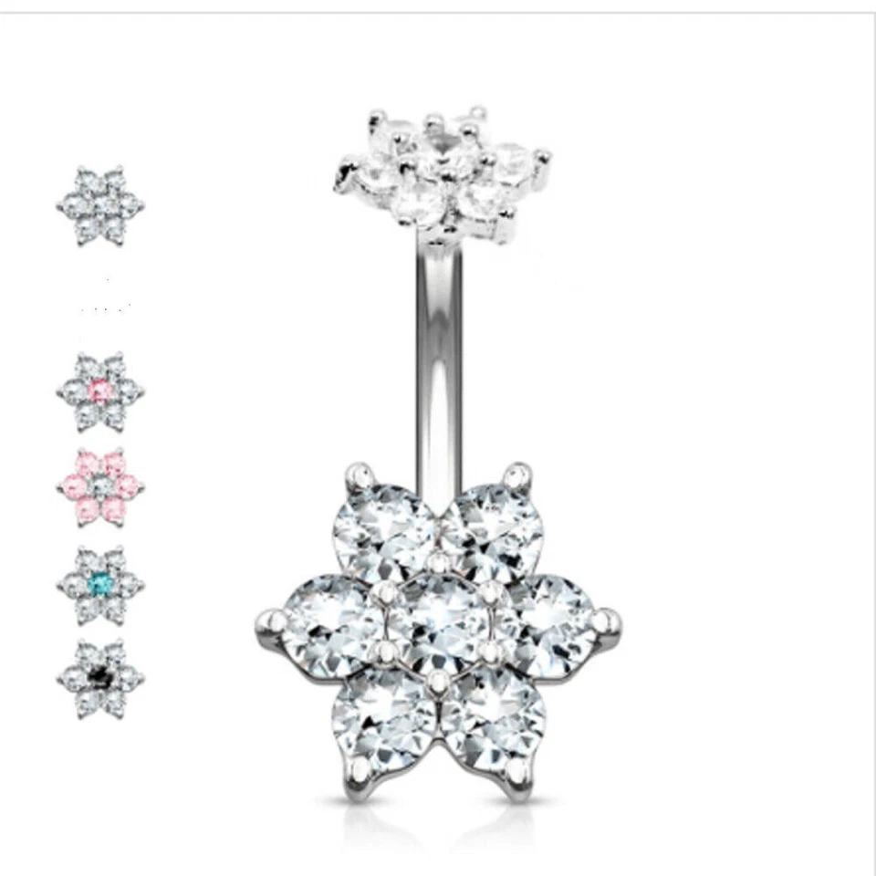 Piercing Ombelico Banana in Acciaio Chirurgico e Cristalli di Boemia Belly Sexy - Immagine 1 di 1