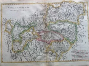 Europa Austria Rigobert Bonne. -1780- mappa - Imagen 1 de 4
