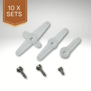 10 Sets Of Plastic Servo Horns For 9g Motors Comes With Screws - Picture 1 of 7