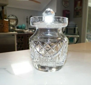Waterford Kristall Gelee oder Marmeladenglas mit Deckel 4 1/2" KEIN LÖFFELMUSTER UNBEKANNT - Bild 1 von 7