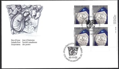 🍁Canadá #1585 LRpb "ESCULTURAS DE NAVIDAD" Nuevo 1995 Primer Día Cubierta Foto 1 de 2