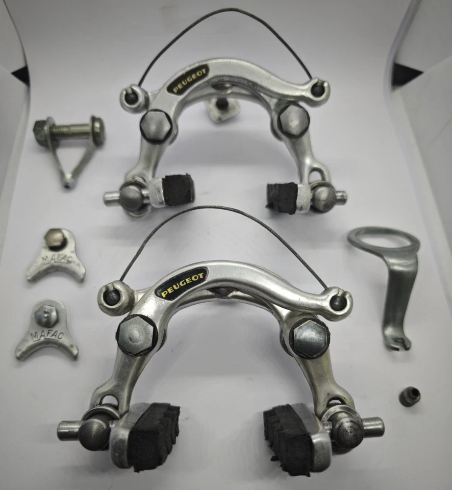 Étriers de freins pour vélo vintage PEUGEOT avant et arrière, FRANCE - Photo 1/4