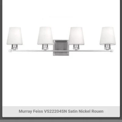 Feiss 4 Bulb Vanity Light VS22204SN Satin Nickel - Image 1 of 3