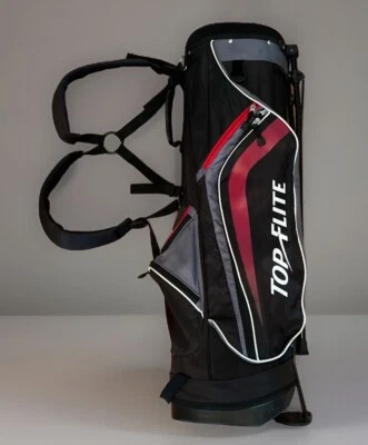 Top Flite XL 5-Way Dual Strap Stand Bag~Black/Gray/Red~Lightweight~SLIGHT USE - Image 1 of 4