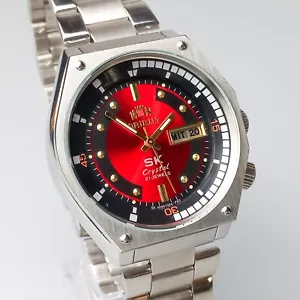 Reloj pulsera japonés vintage Orient SK reloj automático para hombre esfera roja - Imagen 1 de 13