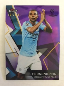 2018-19 Finest UEFA CL Fernandinho #6 Purple REFRACTOR /250 - Man City Mint