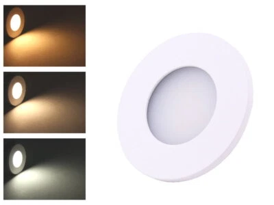 Wandeinbauleuchte LED CCT weiss 2,5W 230V Treppenlicht Einbau in Schalterdose - Bild 1 von 4