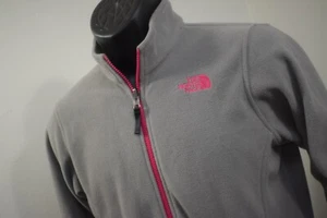 The North Face Fleece Sweater Gray Long Sleeve Full Zip Pullover Girls Size XL - Picture 1 of 9