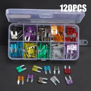 Mini Assortimento Fusibili Auto Kit Assortito Set Lama 120PCS Auto Camion Auto - Foto 1 di 9