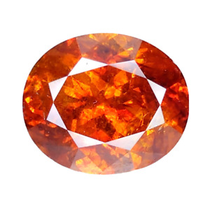 8.23CTS Orange Red natural Sphalerite oval cut loose gemstones