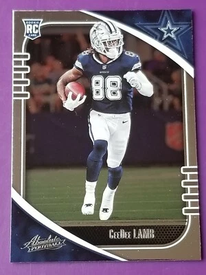2020 Panini Absolute Football CeeDee LAMB RC #115 Dallas Cowboys - Image 1 of 3