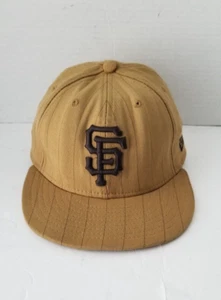 NUEVA ERA SAN FRANCISCO GIANTS GORRA A RAYAS 6-7/8 (55cm) 59 FIFTY MARRÓN - Imagen 1 de 10