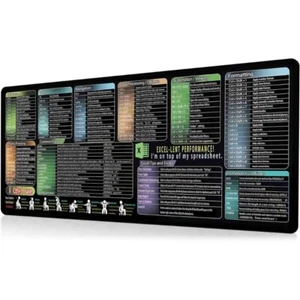 400x900x3mm Excels Word Shortcut Keyboards Mouse Pad Workspaces Mats for Offce - Afbeelding 1 van 8