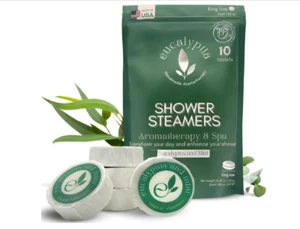 Mint Eucalyptus Shower Steamers – 10 Pack Aromatherapy Tablets for Relaxation - Picture 1 of 5