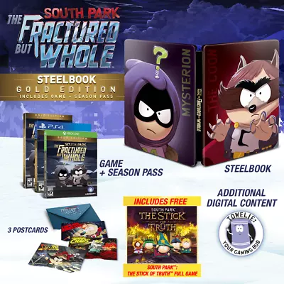 South Park: The Fractured But Whole *GOLD EDITION STEELBOOK* (PC / DVD) New - Image 1 of 4