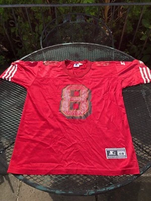 Camiseta de colección de los San Francisco 49ers Steve Young #8 L 48 Starter hecha en EE. UU. DE COLECCIÓN Foto 1 de 3