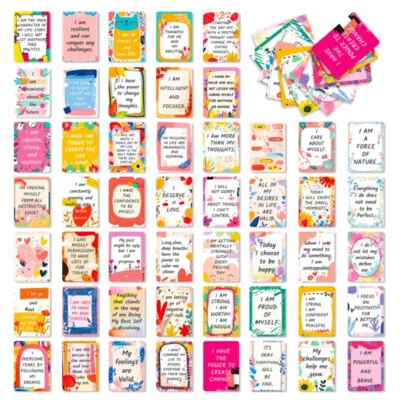 50 Positive Affirmation Cards For Women Daily Inspirational Gratitude Cute