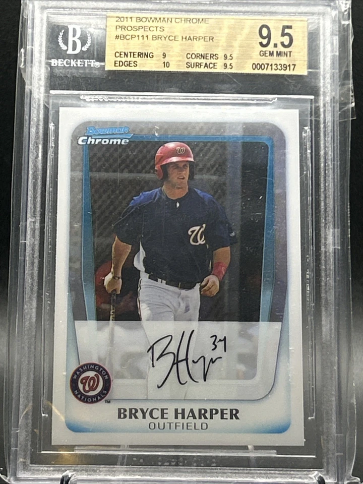 2011 Bowman Chrome - Prospects Bryce Harper #BCP111 (RC) BGS 9.5 - Image 1 of 1