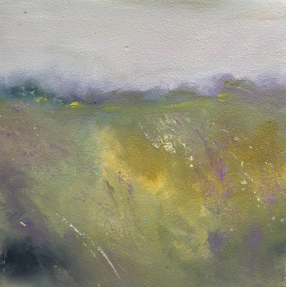 Pintura original - CAMPO DE PRIMAVERA - paisaje abstracto sereno Foto 1 de 1