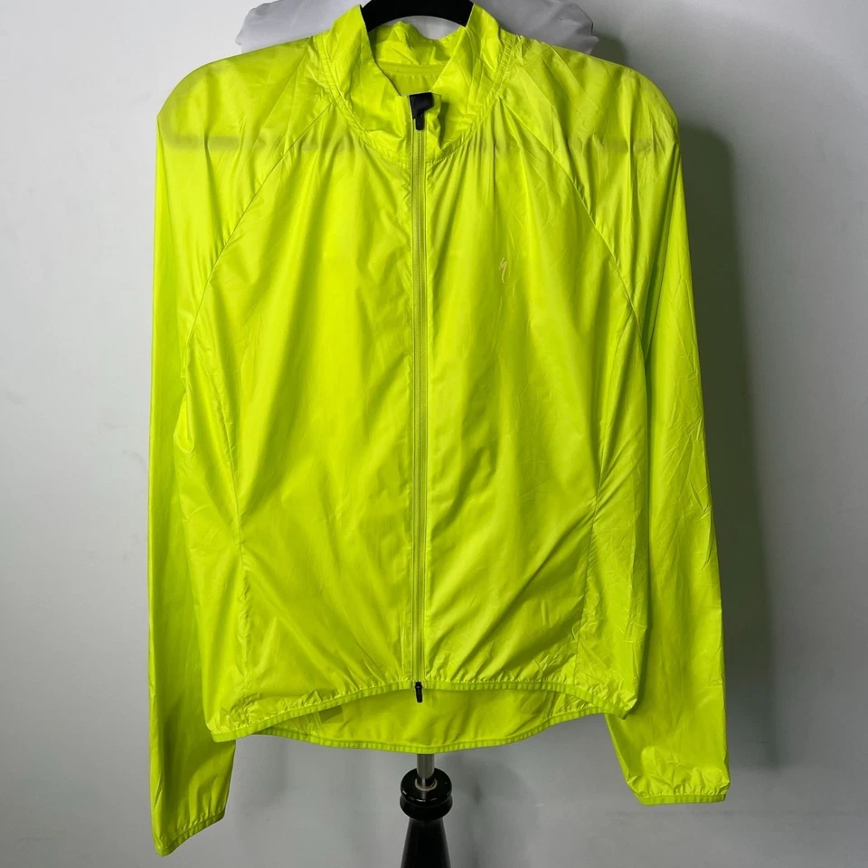 Chaqueta Bomber Specialized Para Hombre Verde Neón Cremallera Completa Talla Grande Foto 1 de 4
