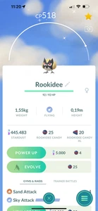 Pokemon Shiny Rookidee - mini P T C 100k polvo de estrellas - Imagen 1 de 1