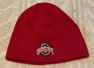Ohio State Buckeyes Knit Beanie Cap Hat Zephyr Red NCAA - Image 1 of 3