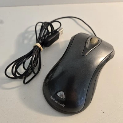 Microsoft Laser Mouse 6000 Model 1055 Black 4-Button USB Wired Tested Working - Image 1 of 4